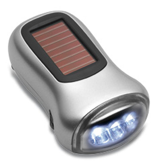 LED Solartaschenlampe mit Dynamoantrieb